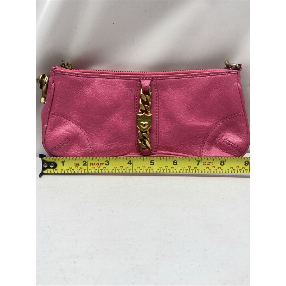 Juicy Couture Pink Genuine Leather Baguette / Mini Bag - Picture 15 of 16